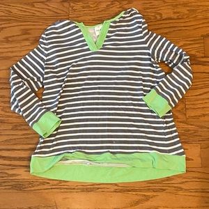 Rafaella Sport Striped Women’s Long-Sleeve Tee M